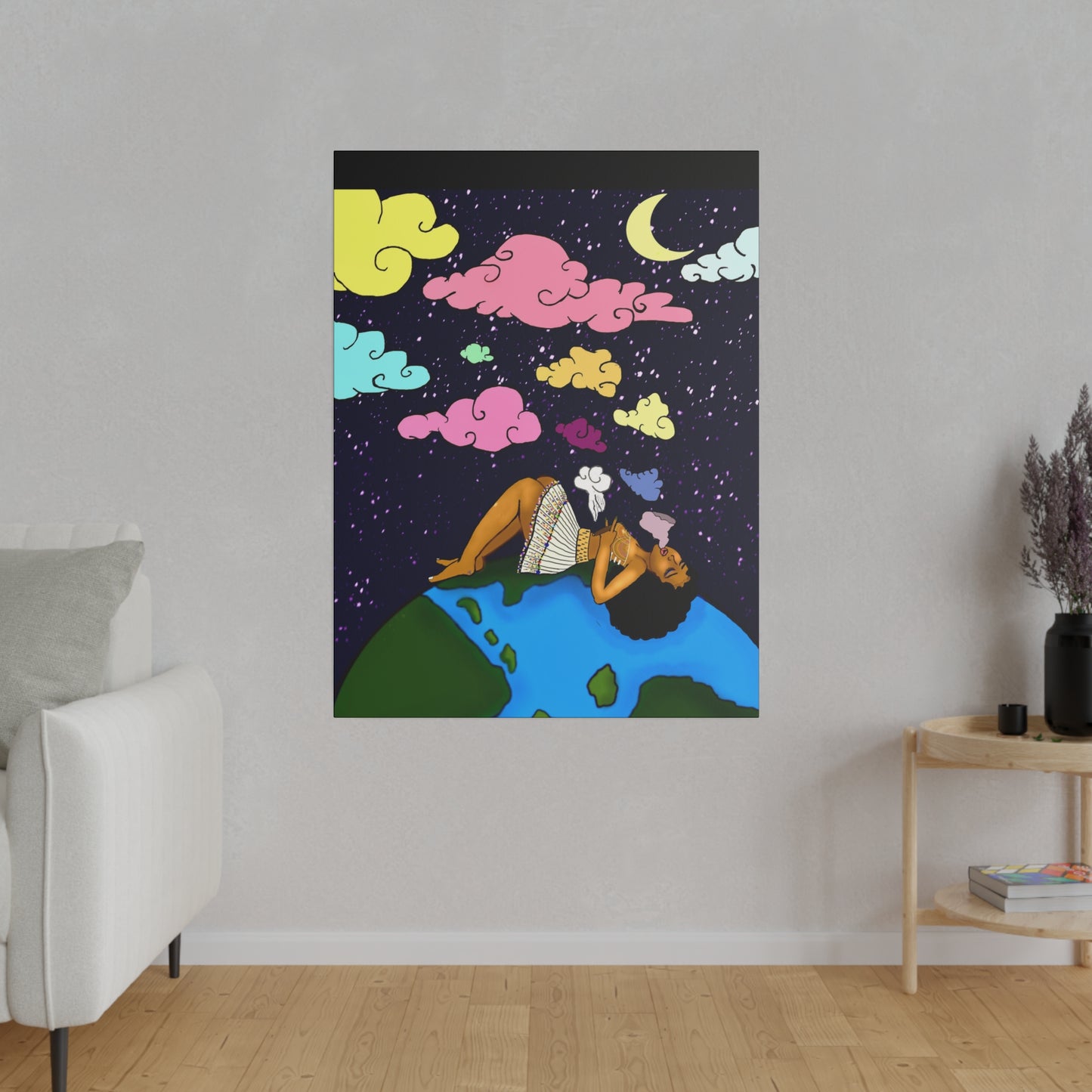 Galactic Highs and Cloudy Skies (Matte Stretched Canvas)