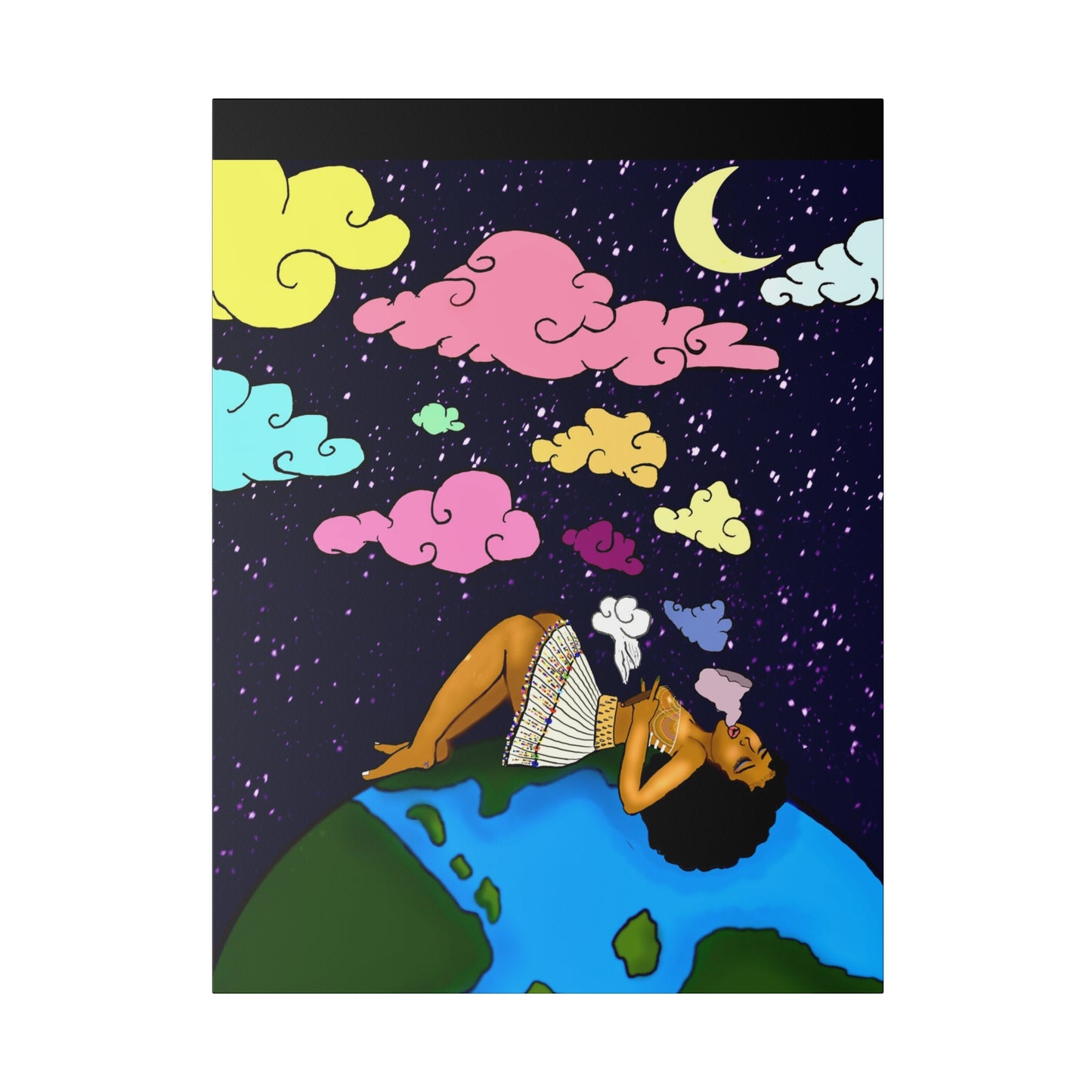 Galactic Highs and Cloudy Skies (Matte Stretched Canvas)
