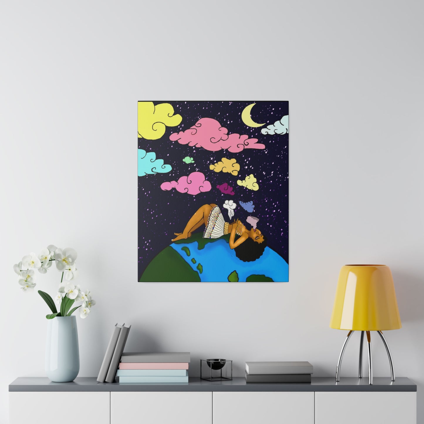 Galactic Highs and Cloudy Skies (Matte Stretched Canvas)
