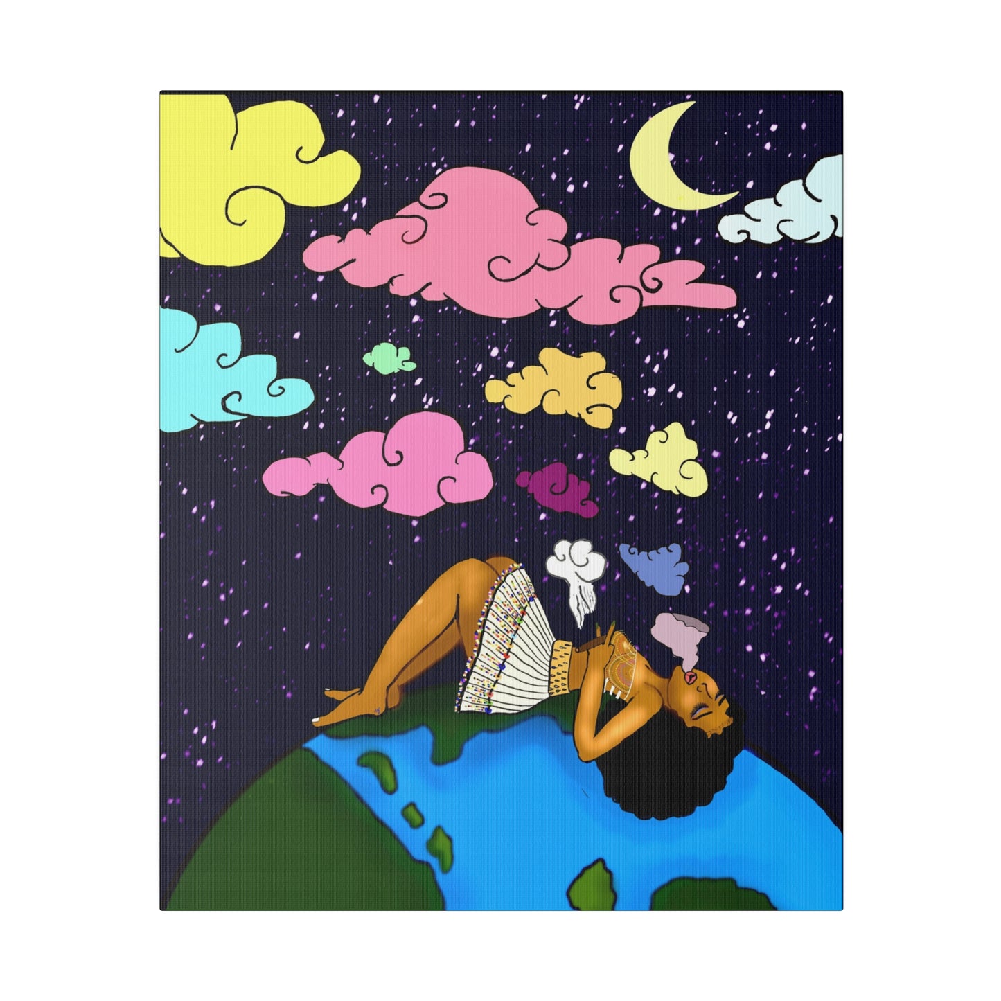 Galactic Highs and Cloudy Skies (Matte Stretched Canvas)