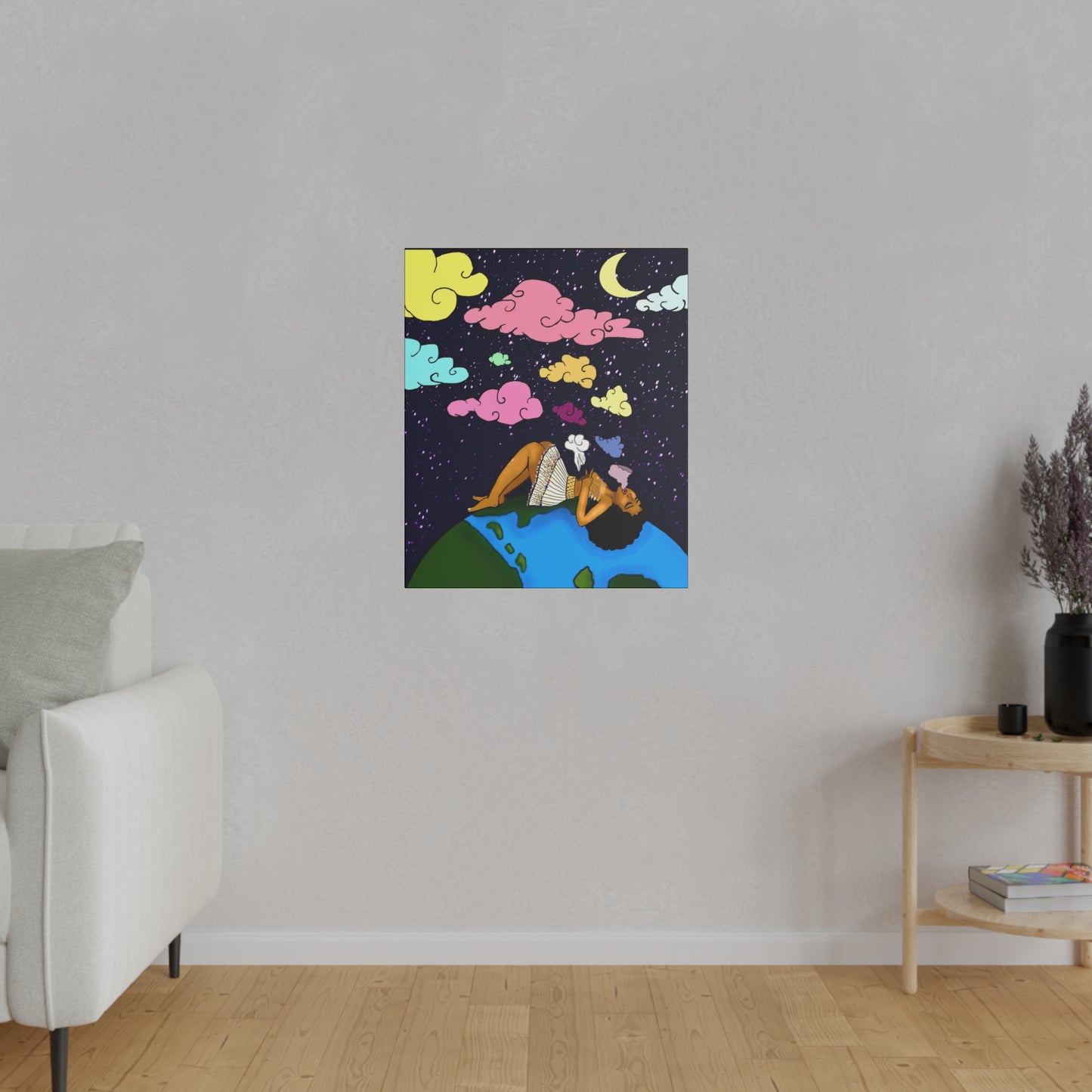Galactic Highs and Cloudy Skies (Matte Stretched Canvas)